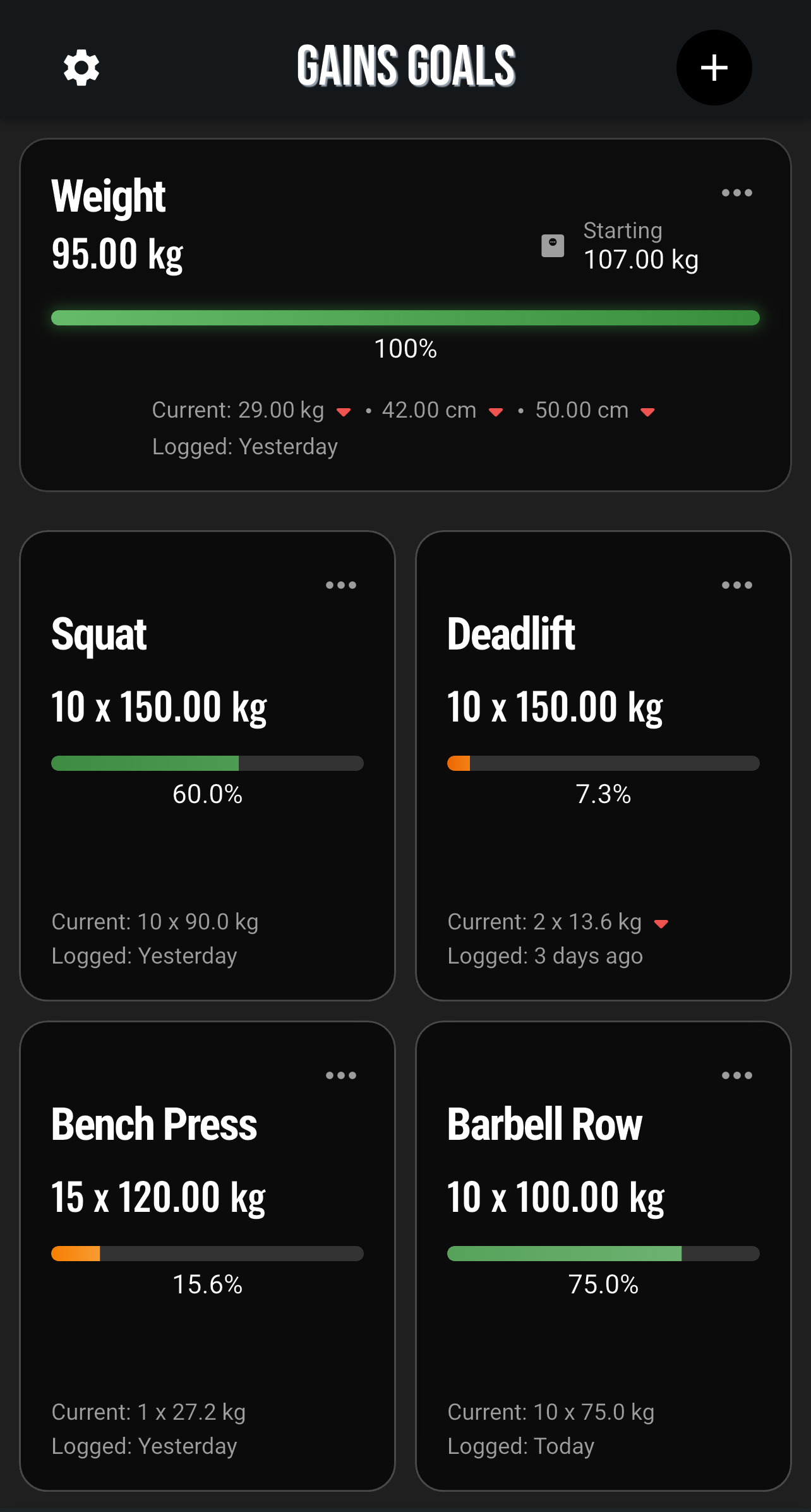 Gains App - Track your gains